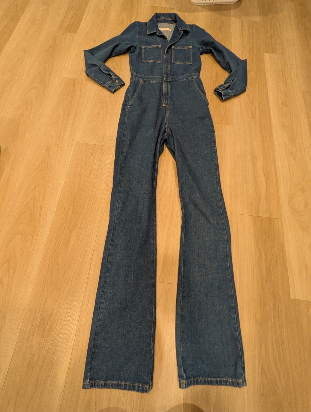 Asos Denim Jean Jumper Long Sleeve Size 8 Straight Leg